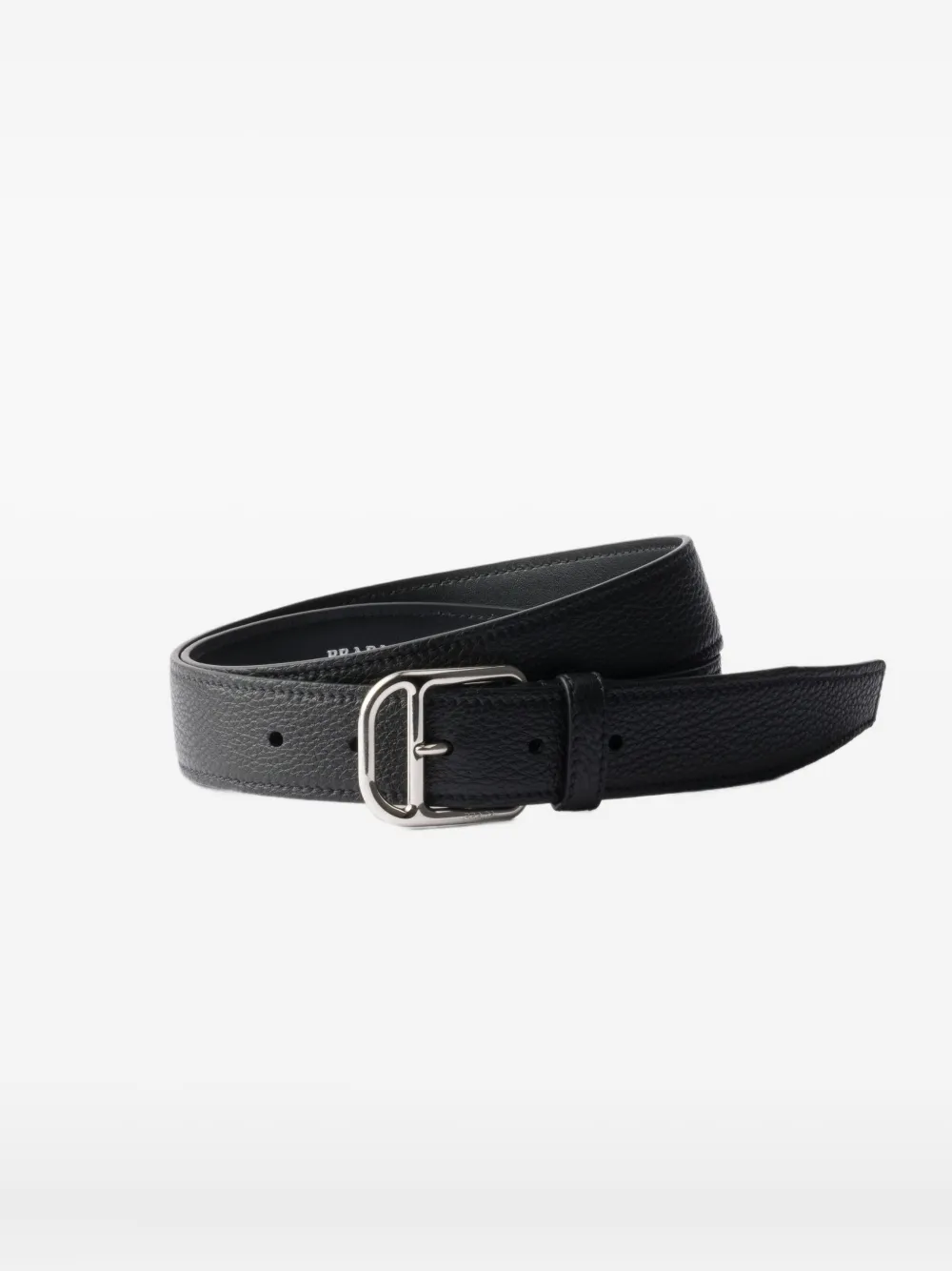 Prada belt in textured leather black men