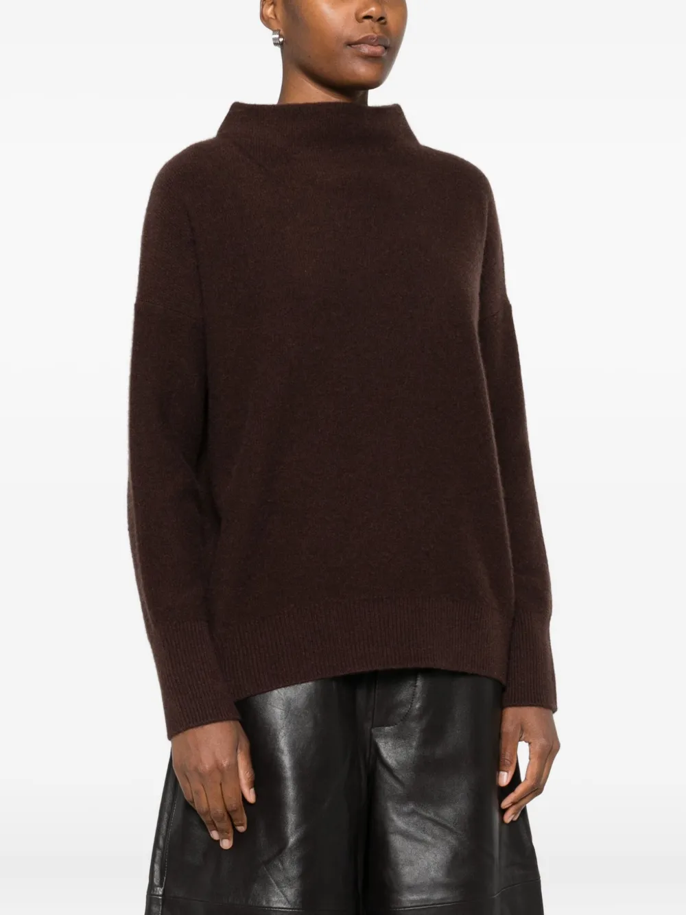 Vince Pullover mit hohem Kragen Braun Damen