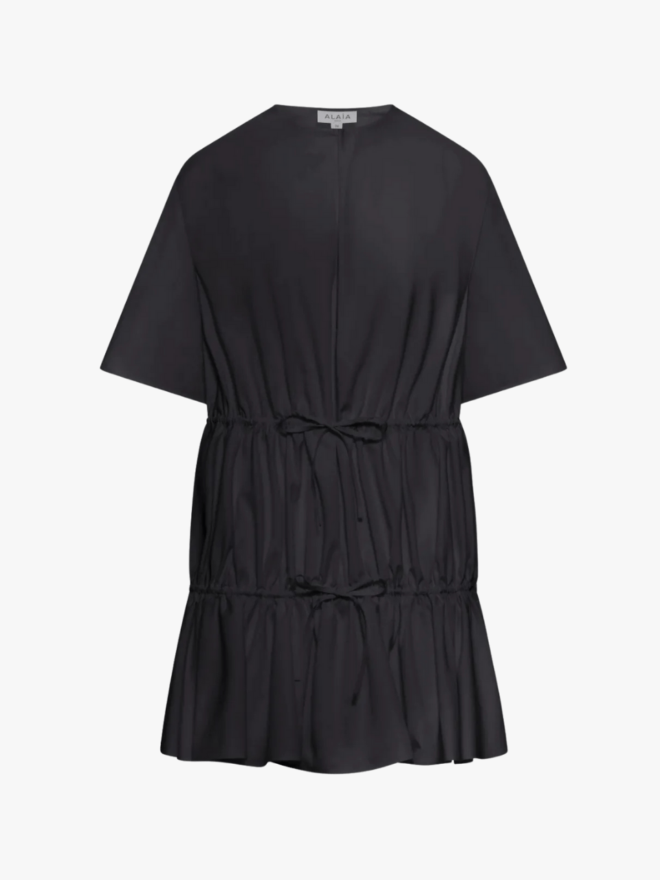 Alaia Kleid aus Baumwollpopeline Schwarz Damen