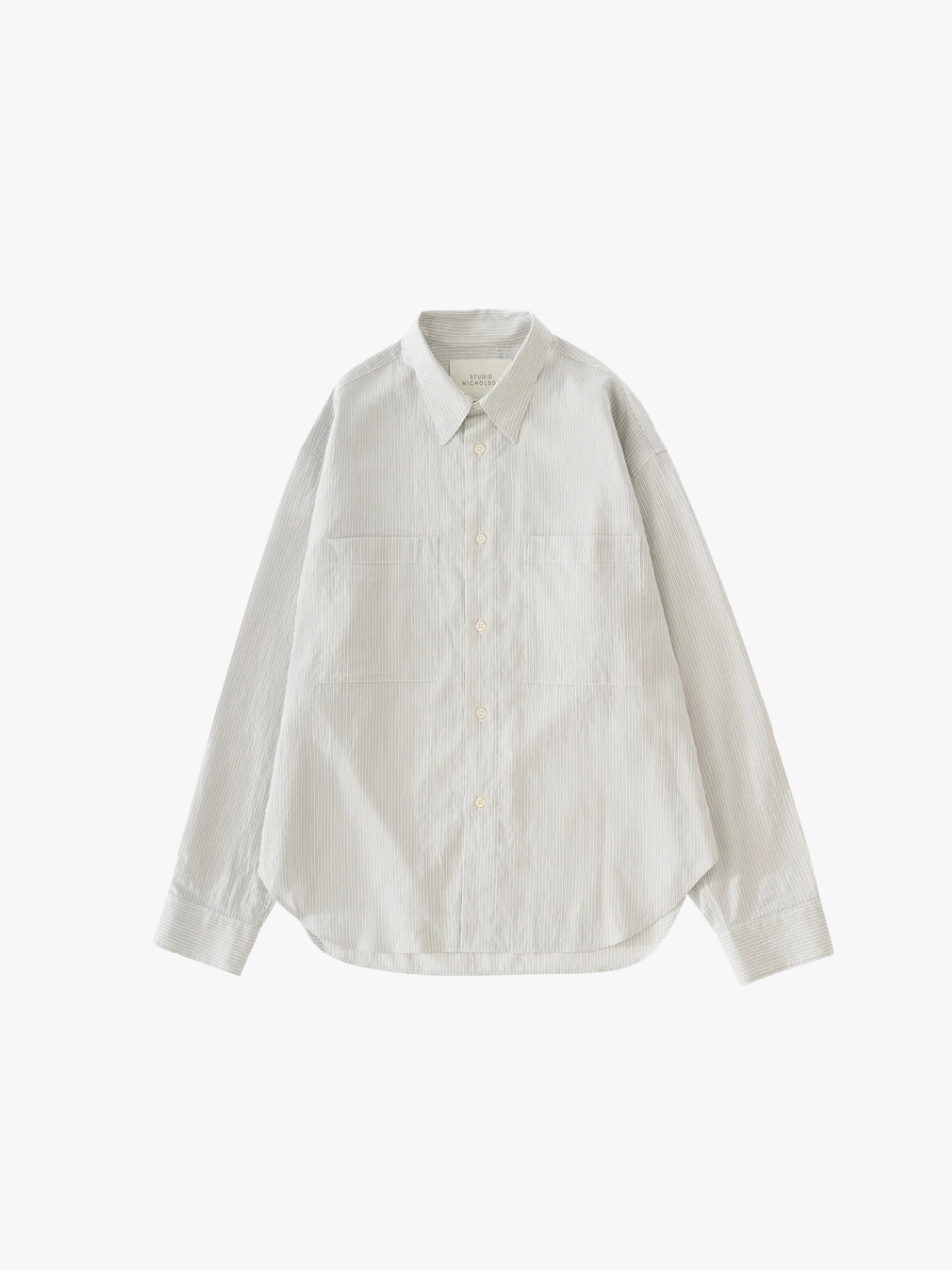 Studio Nicholson Salin Hemd Chalk Stripe Herren