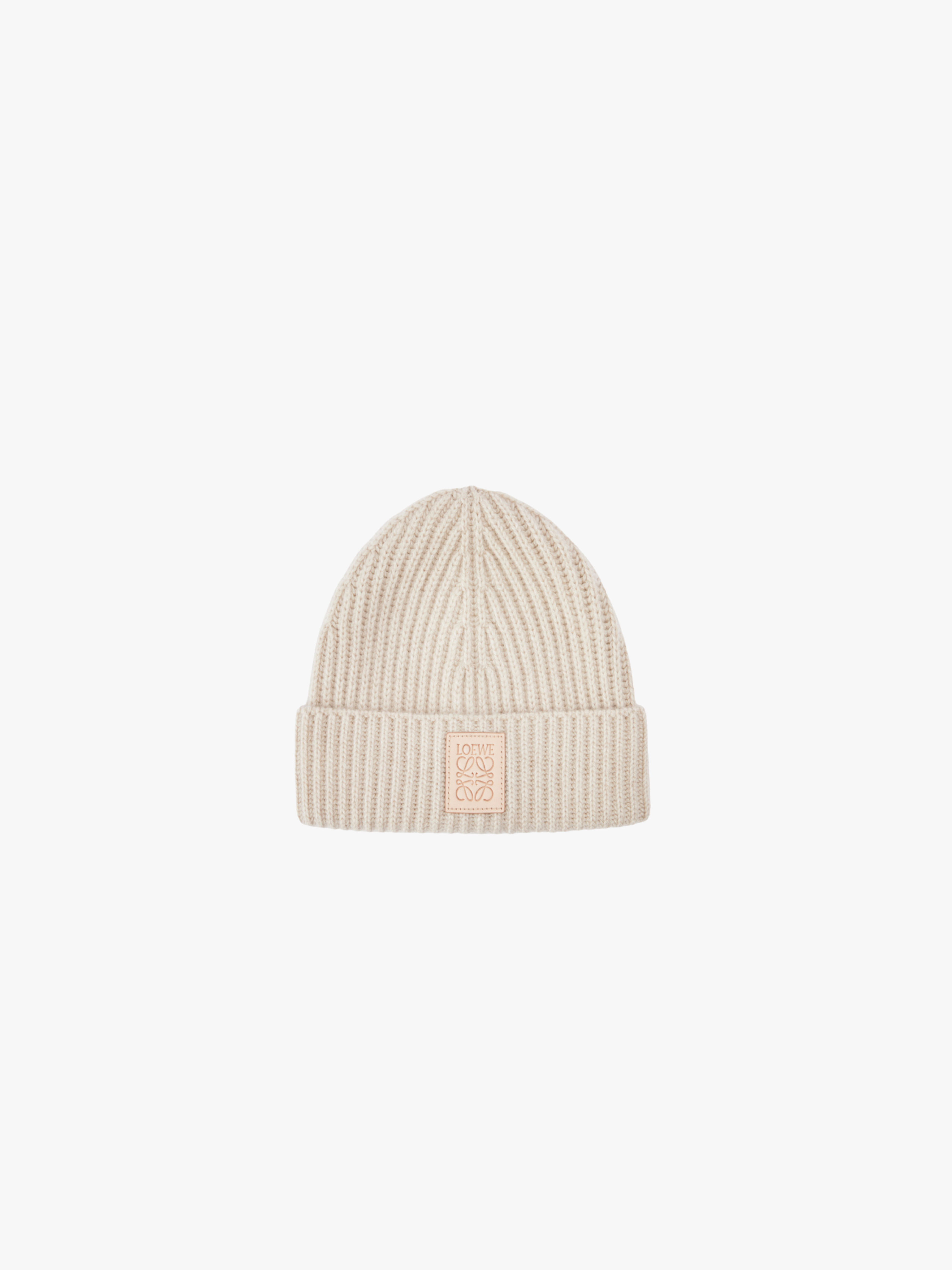 LOEWE Cashmere Beanie Beige Mélange Women