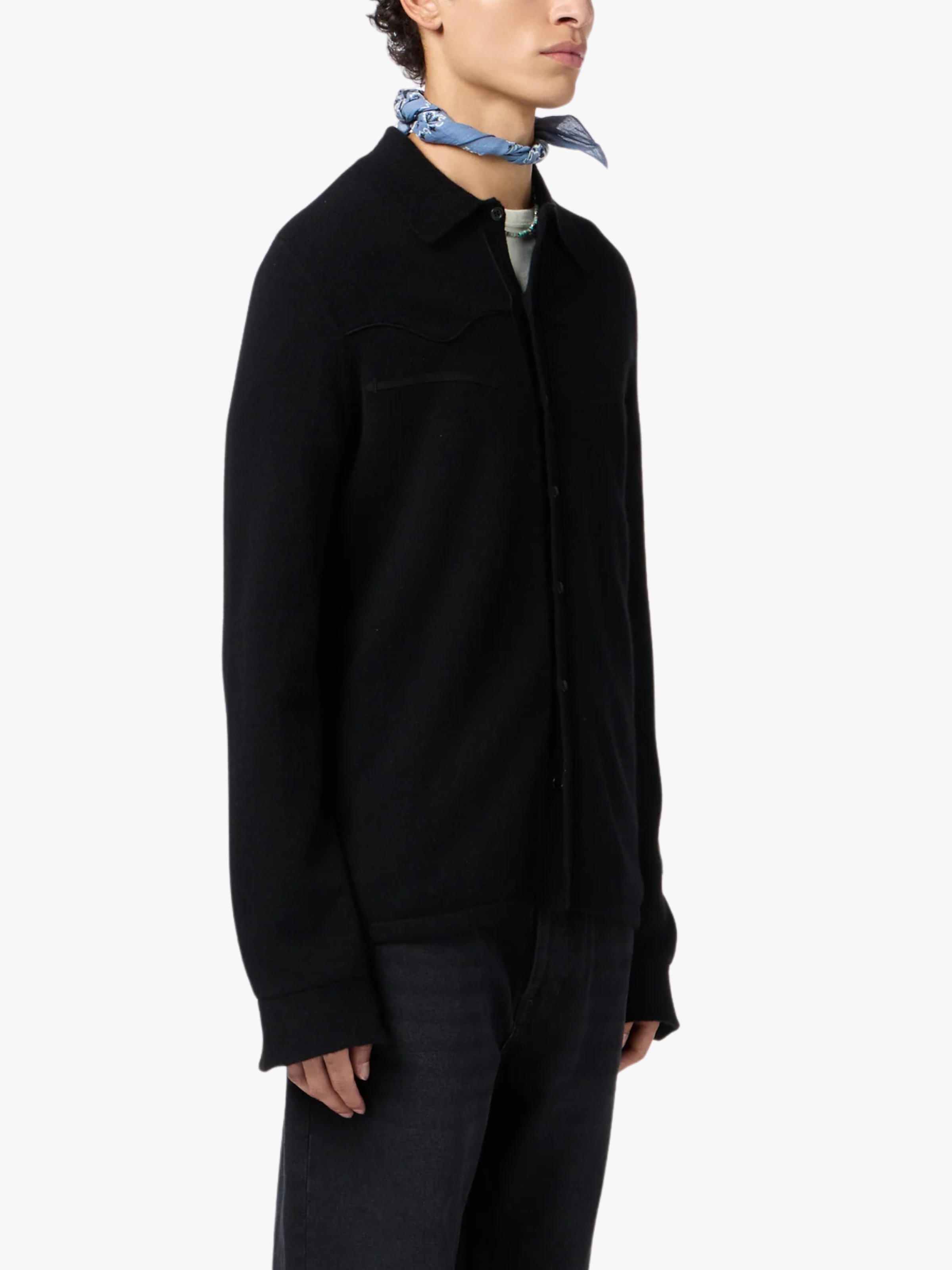 Guest in Residence Western Button-Up Shirt Black Men's