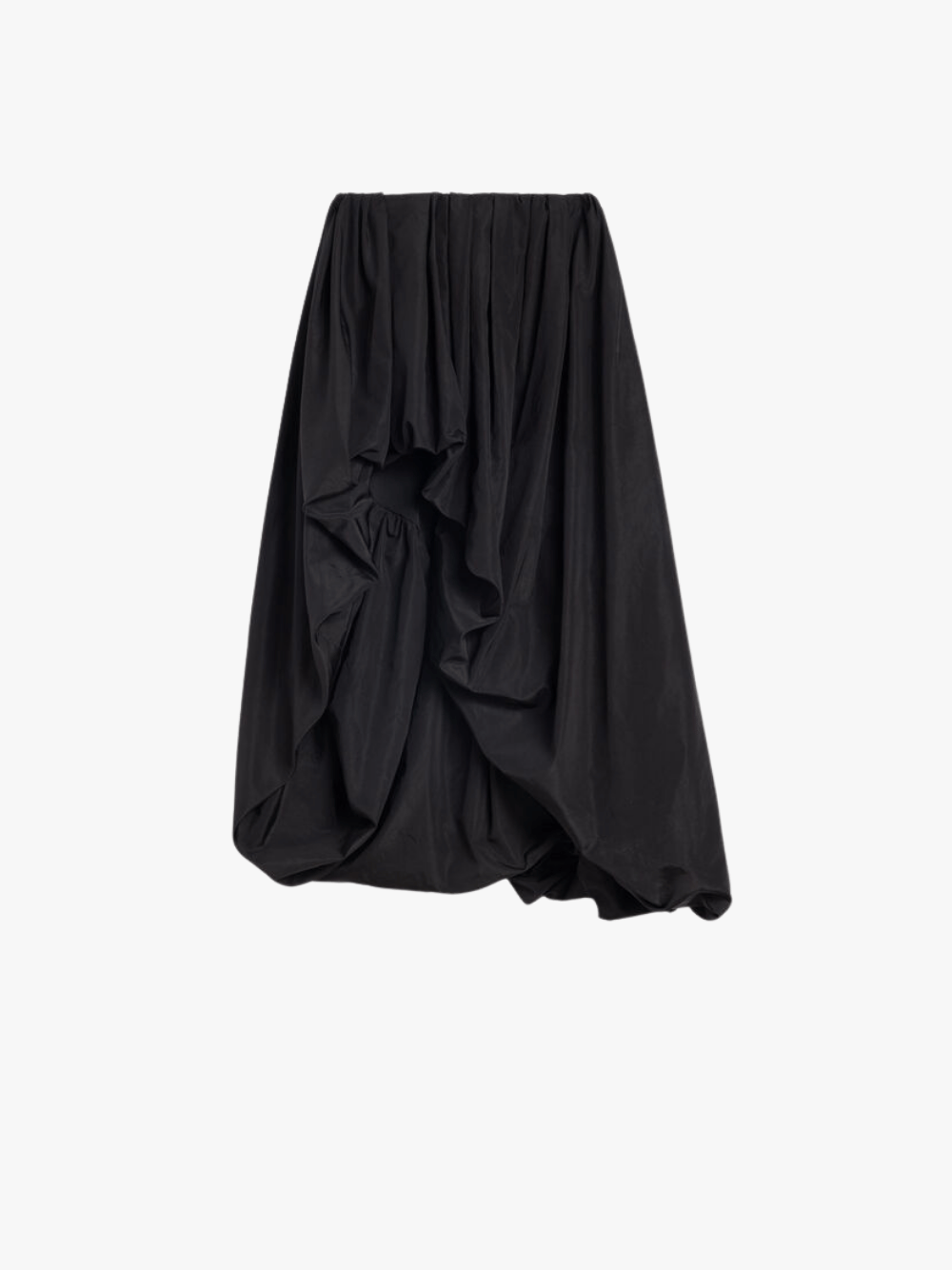 Jil Sander Rock aus leichtem Taft Schwarz Damen