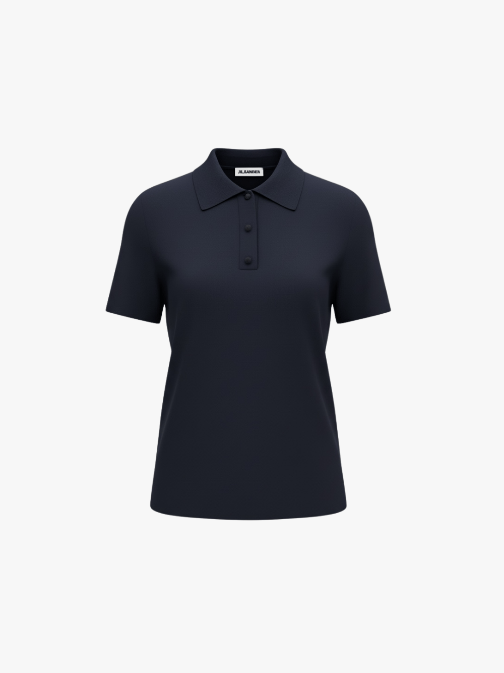Jil Sander Polo Shirt aus Wolle Navy Damen