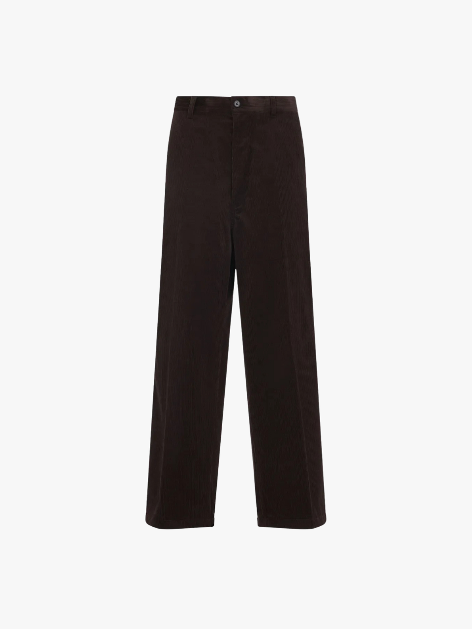 Prada corduroy trousers with belt loop dark brown men
