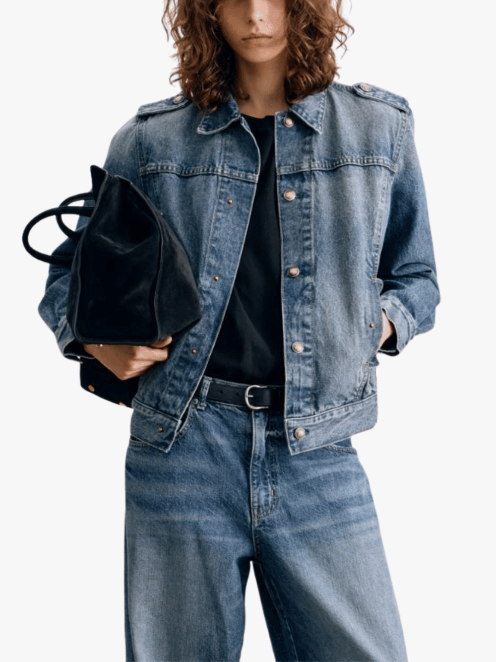Nili Lotan Lorraine Denim Jacke Blau Damen