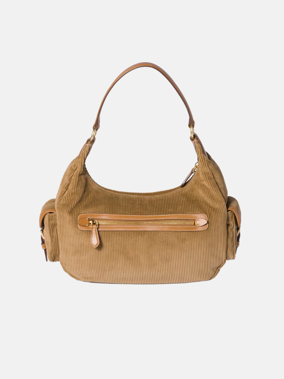 Miu Miu Corduroy Pocket Bag Tasche Zimtfarben Damen