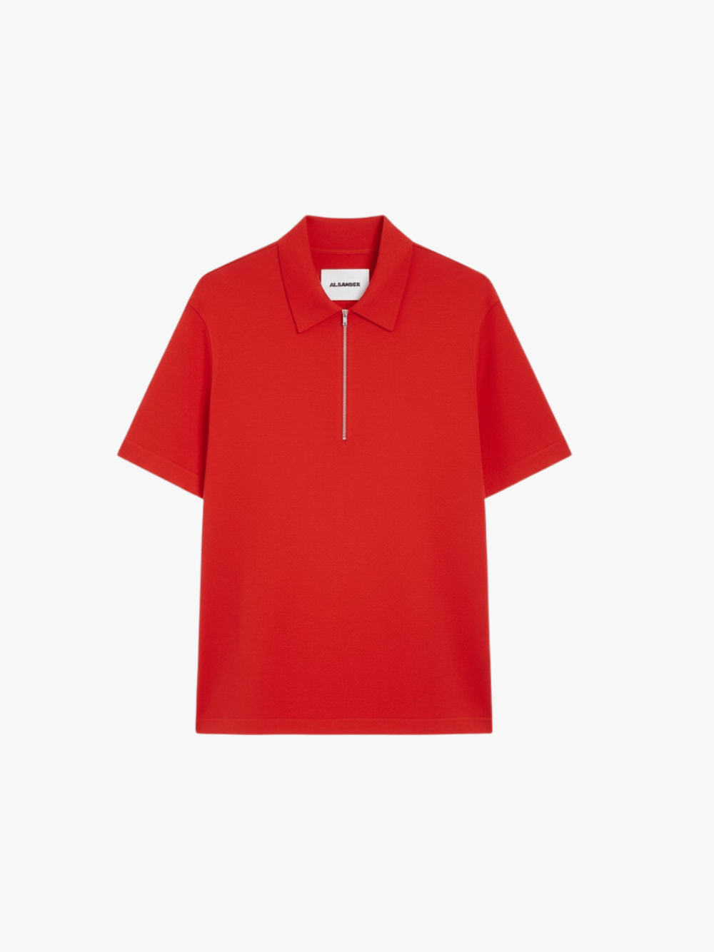 Jil Sander T-Shirt mit Polokragen in rot