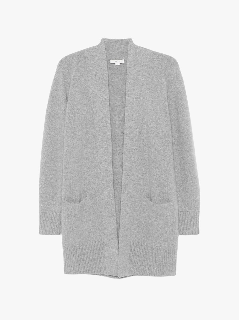 Vince Open‑Front Cashmere Cardigan Grey Women