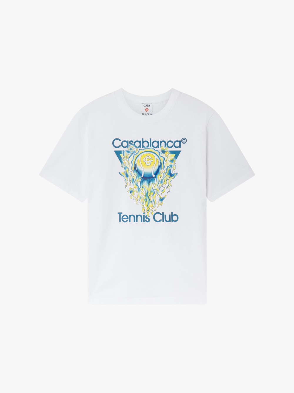Casablanca Tennis Club Icon Kurzarm‑T‑Shirt Unisex Weiß