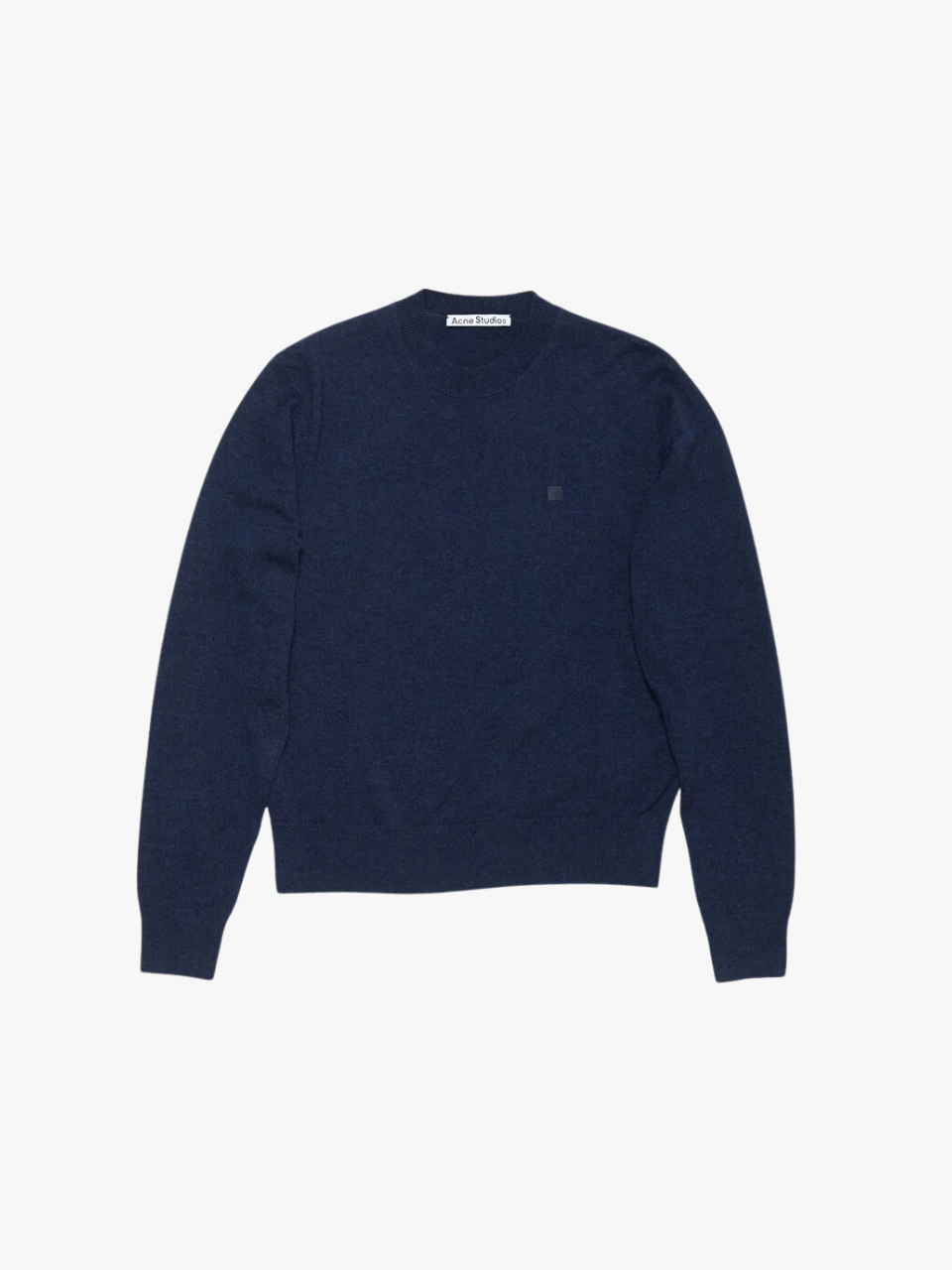 Acne Studios Pullover Rundhalsausschnitt Yak-Wolle Navy Melange Blau Herren