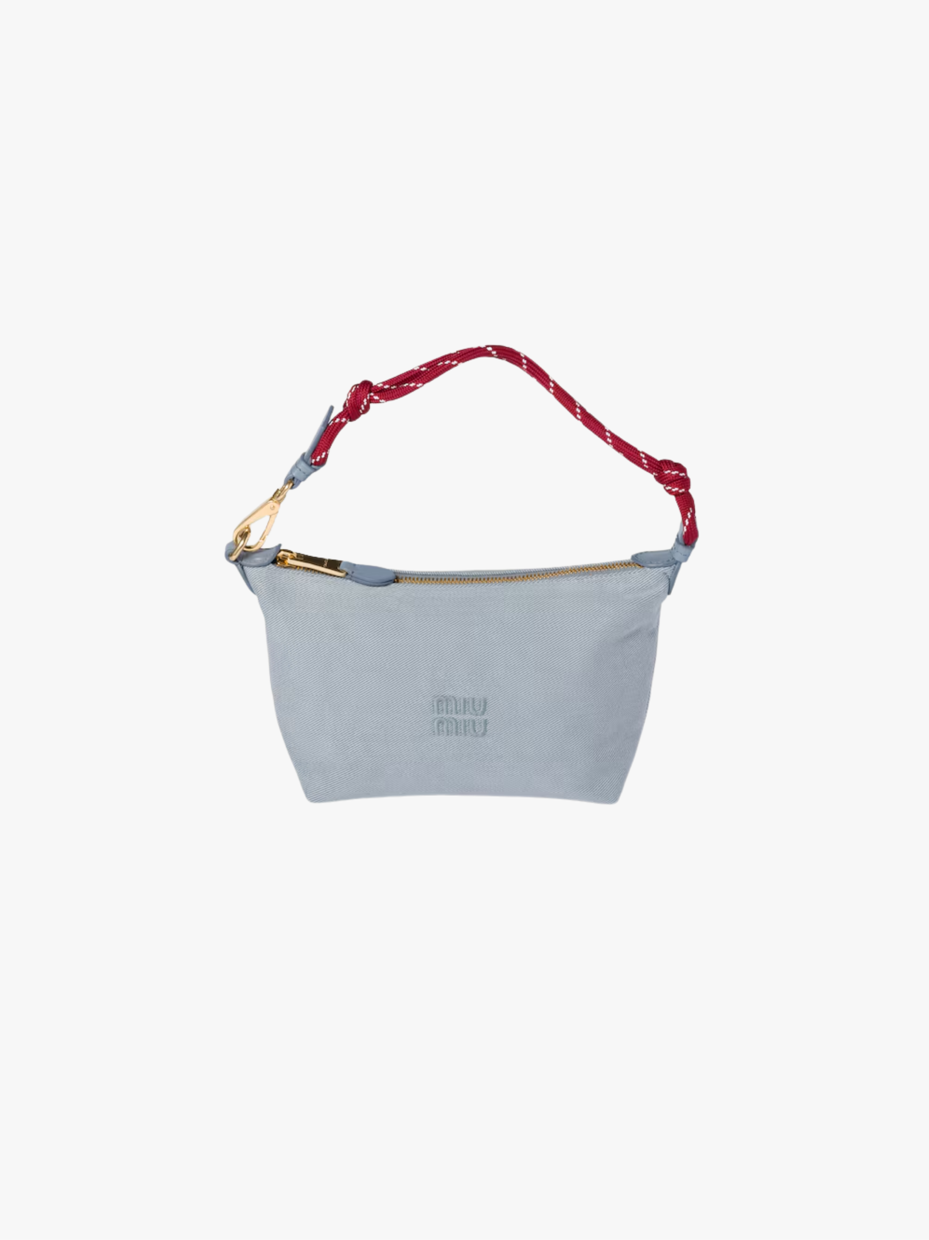 Miu Miu Gabardine Tasche Aluminium/Hellblau Clutch/Organizer