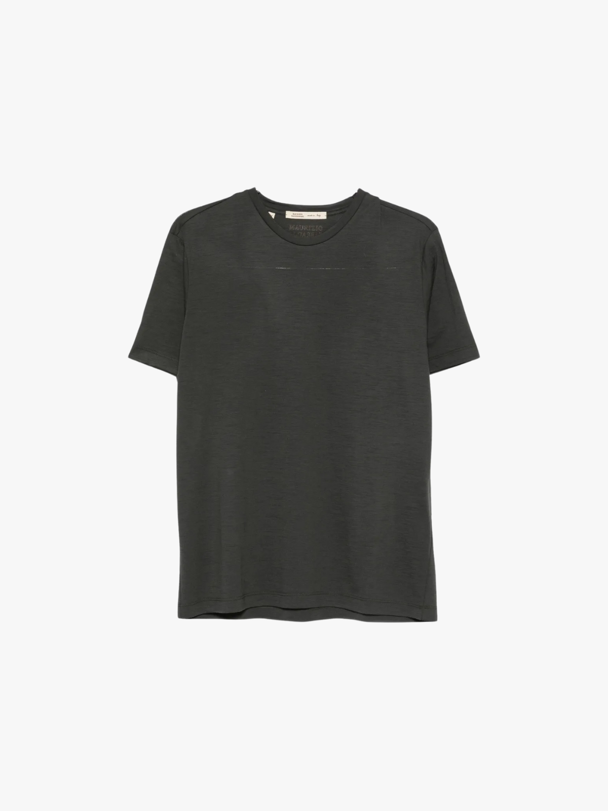 Maurizio Baldassari Merino Wool T-Shirt Dark Gray/Green Men