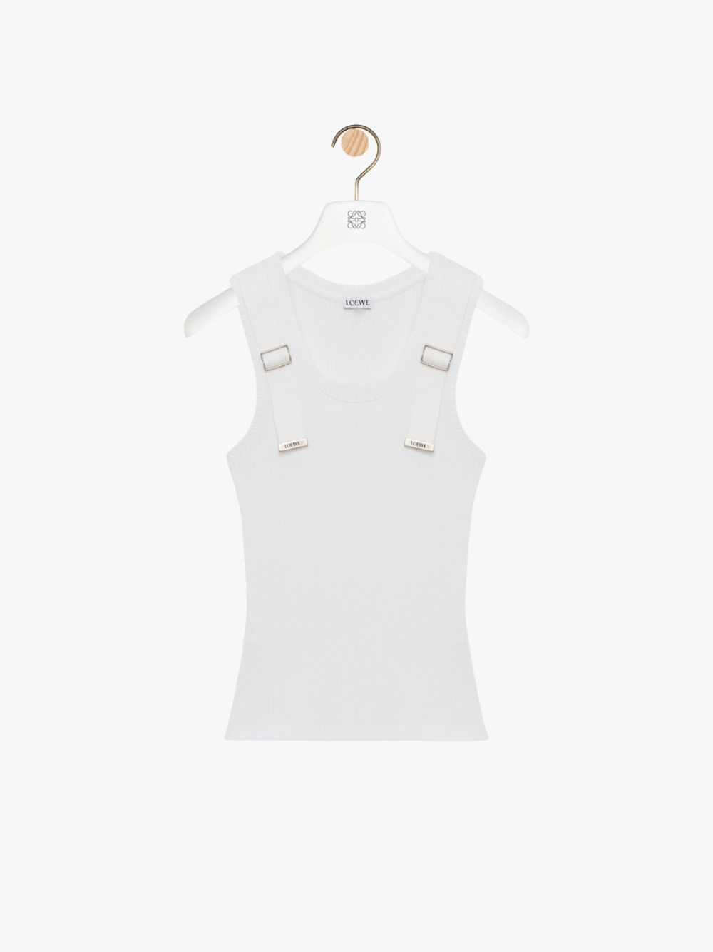 Loewe Tank Top in Stretch Cotton White Women