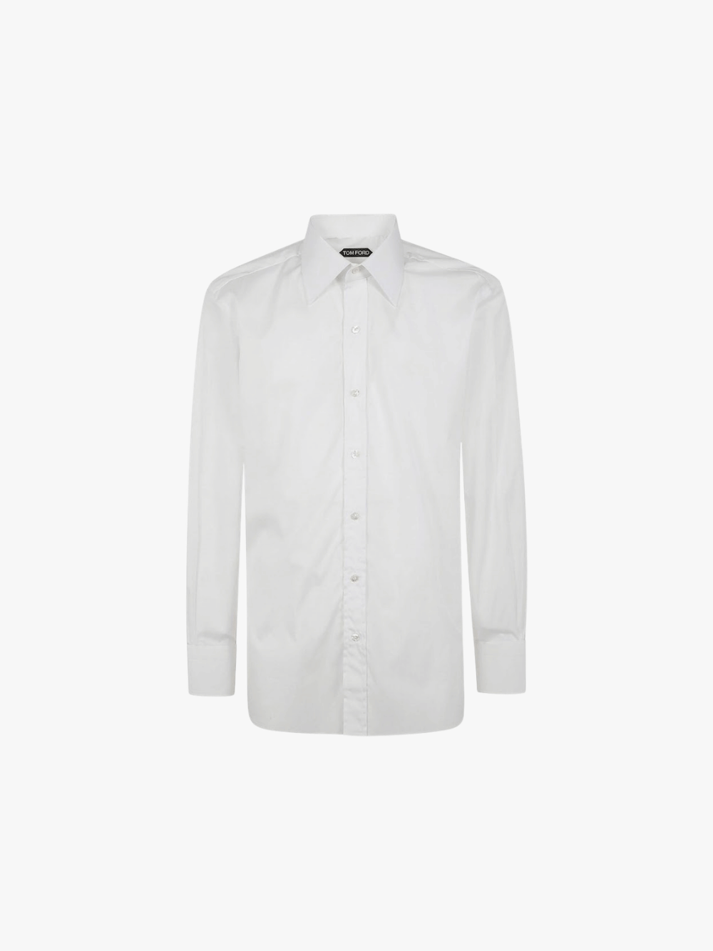 Tom Ford Stretch Popline Klassik Hemd Weiß Herren
