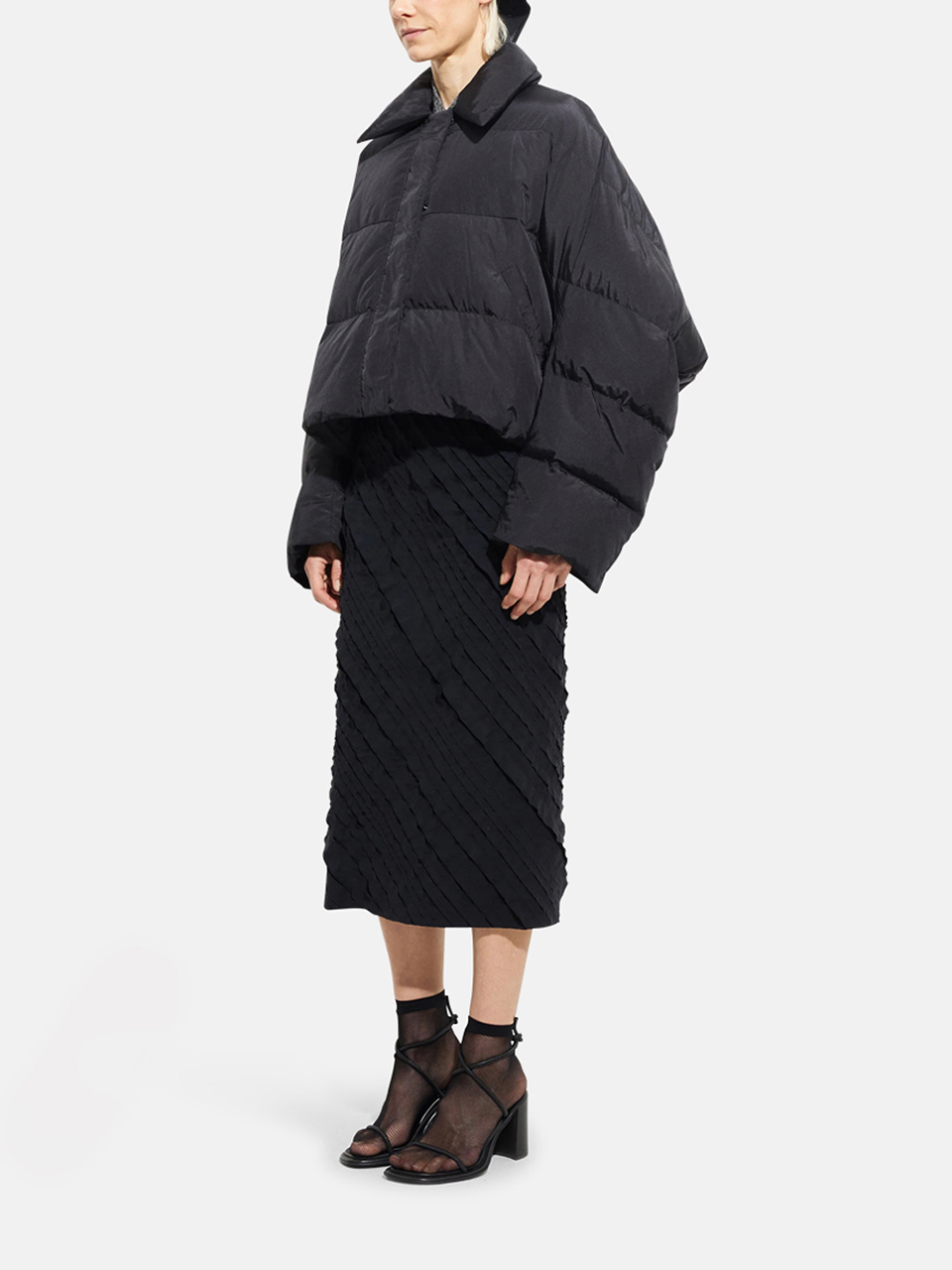 Christian Wijnants Jani Puffer Coat Black Ladies
