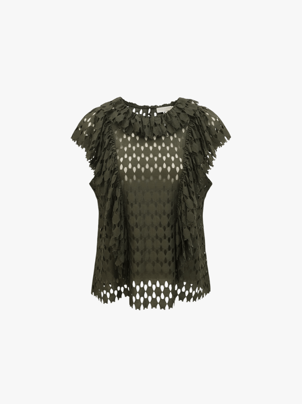 Ulla Johnson Daevy Top Olivgrün Damen