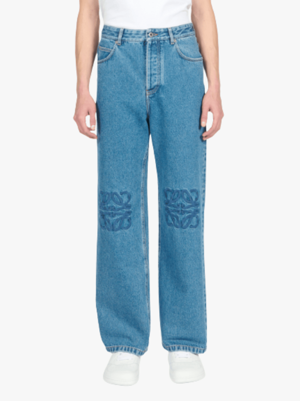 Loewe Anagram Denim Jeans Hose Hellblau Damen