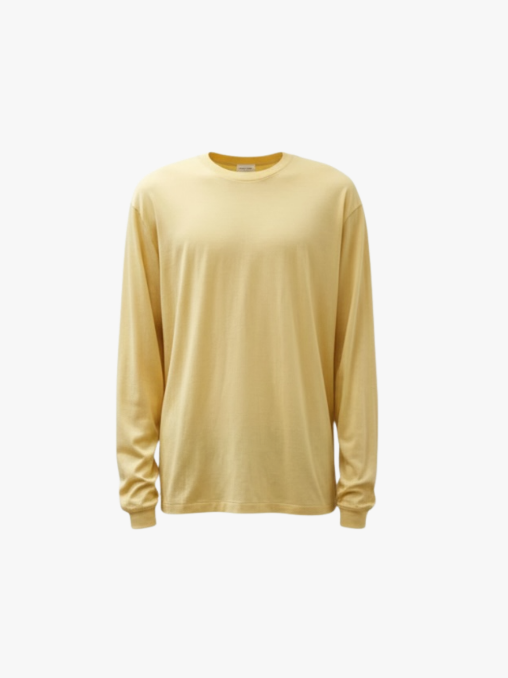 AURALEE Wool Soft Jersey L/S Tee Senfgelb Herren