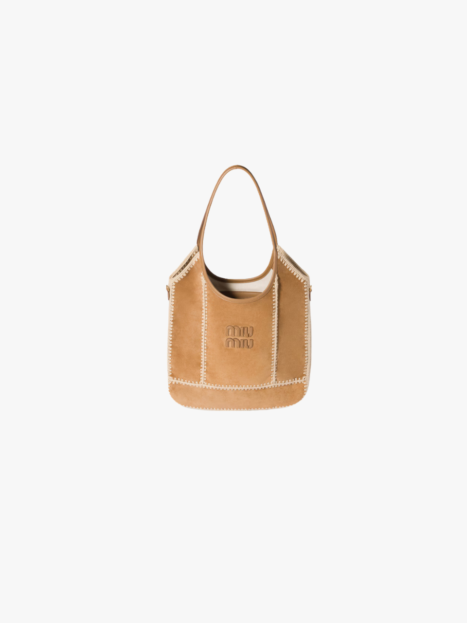 Miu Miu IVY bag in suede and crochet Canella women