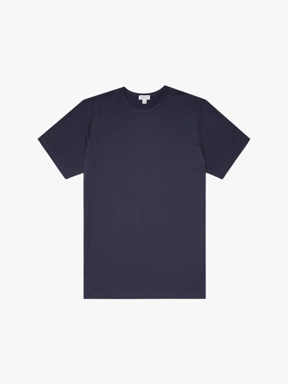 Sunspel Short Sleeve Crew Neck T‑Shirt Navy Herren