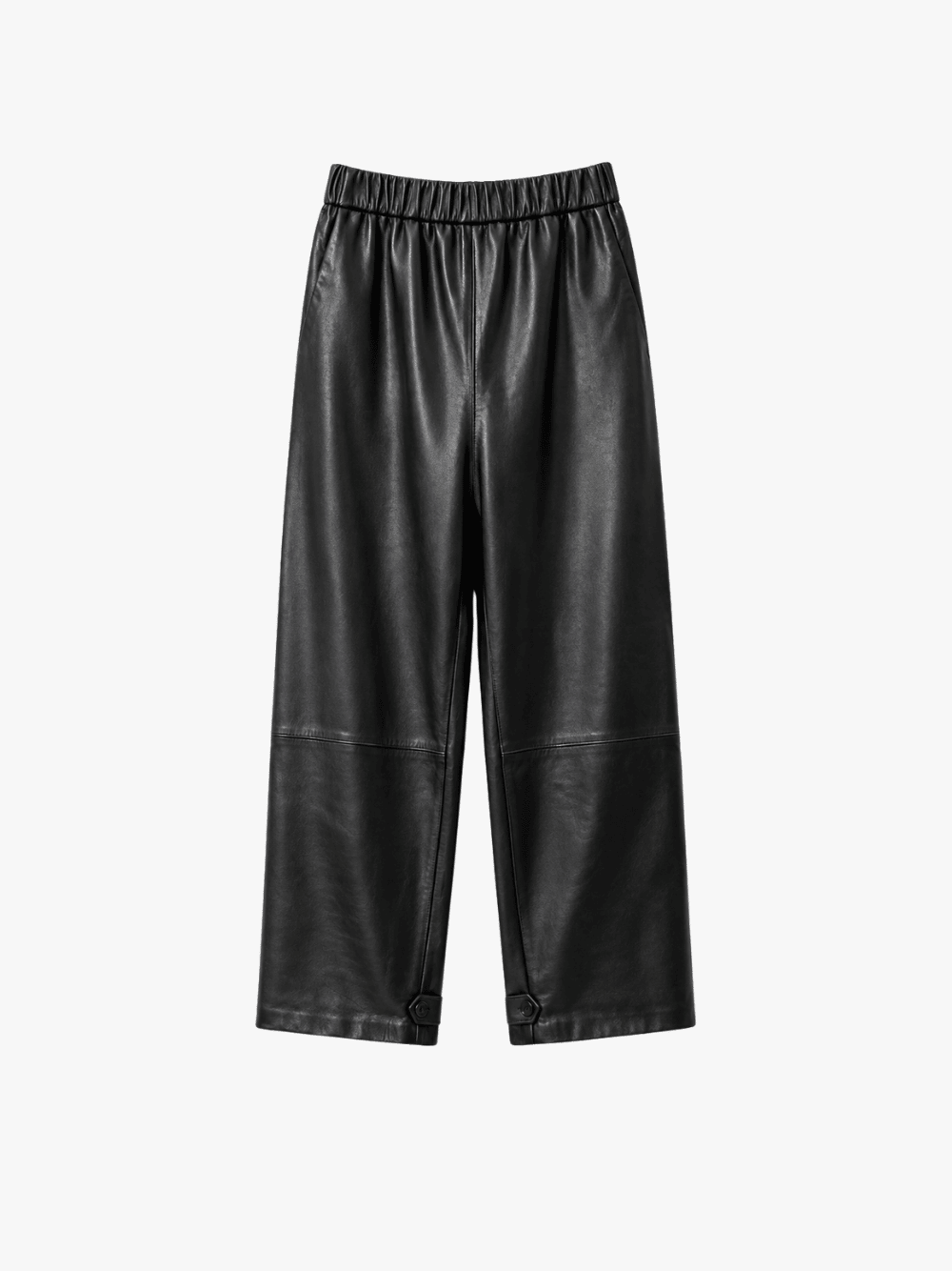 Dusan Hose aus Leder Schwarz Damen