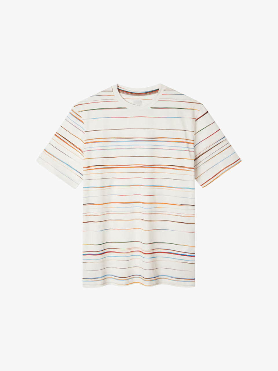 Paul Smith Weißes „Signature Nadelstreifen“-T-Shirt Herren