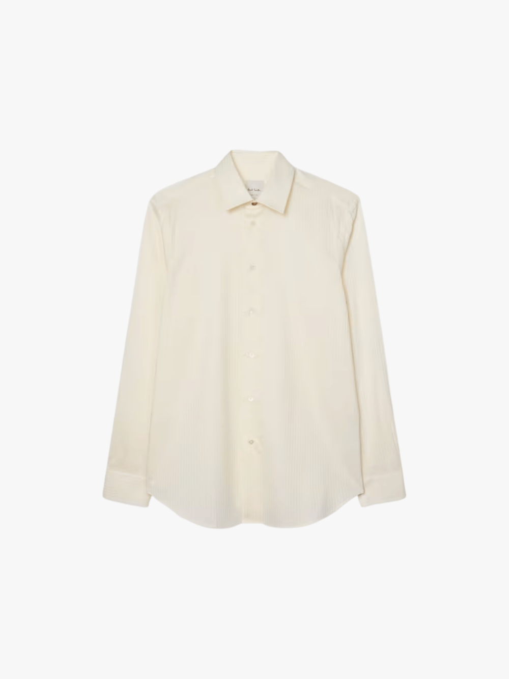 Paul Smith Regular Fit Beige Stripe Cotton Silk Shirt Beige Herren