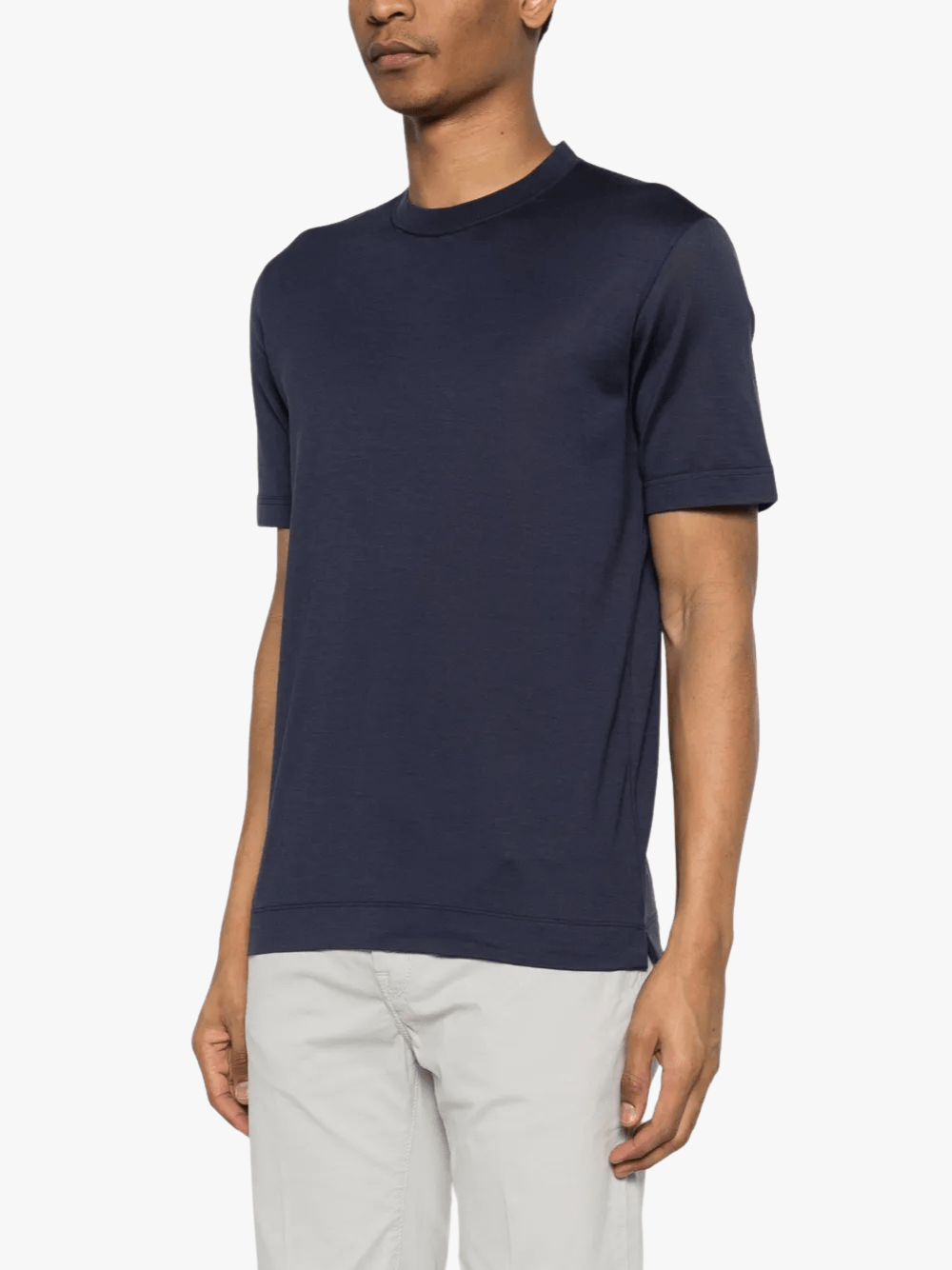 Zegna Leggerissimo Navy T‑Shirt Herren