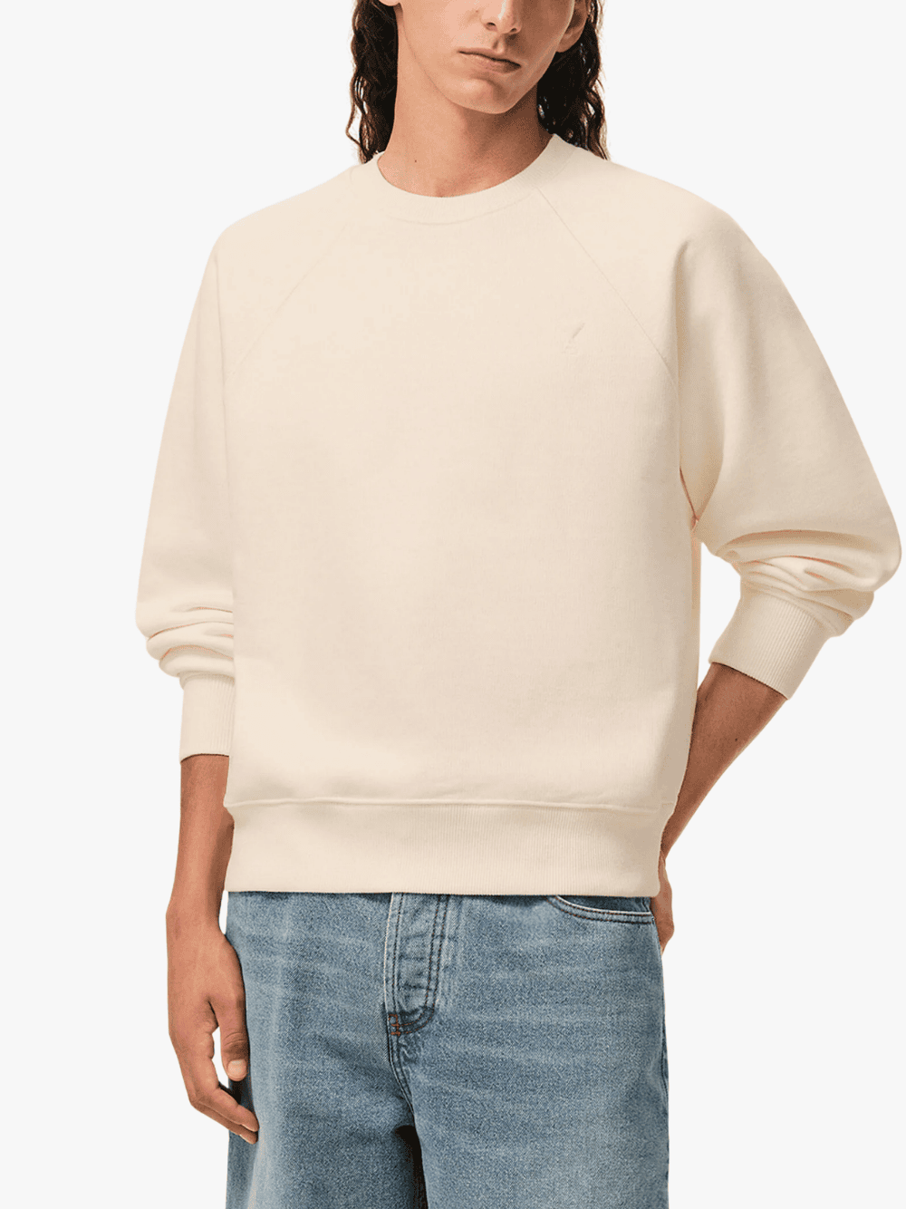 Ami Paris Ami de Coeur Sweatshirt Baumwoll Weiß Unisex