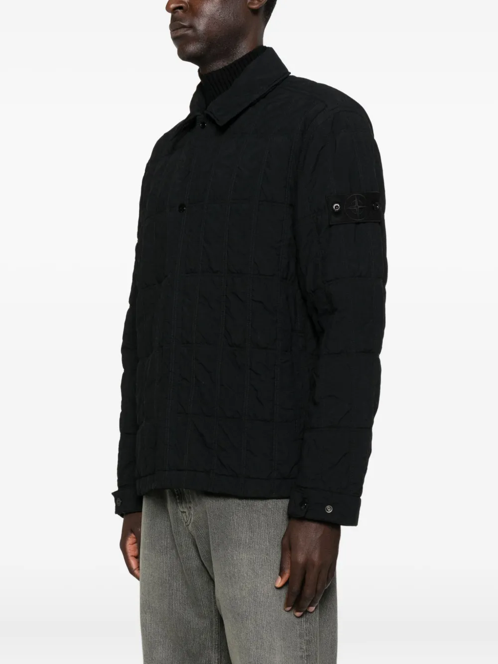 Stone Island Jacke mit gesteppten Einsätzen Schwarz Herren