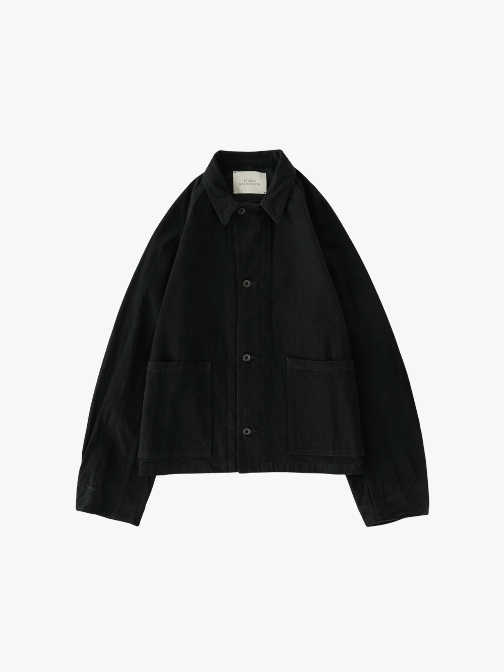 Studio Nicholson Coggan Crinkle Jeans-Jacke Schwarz Herren
