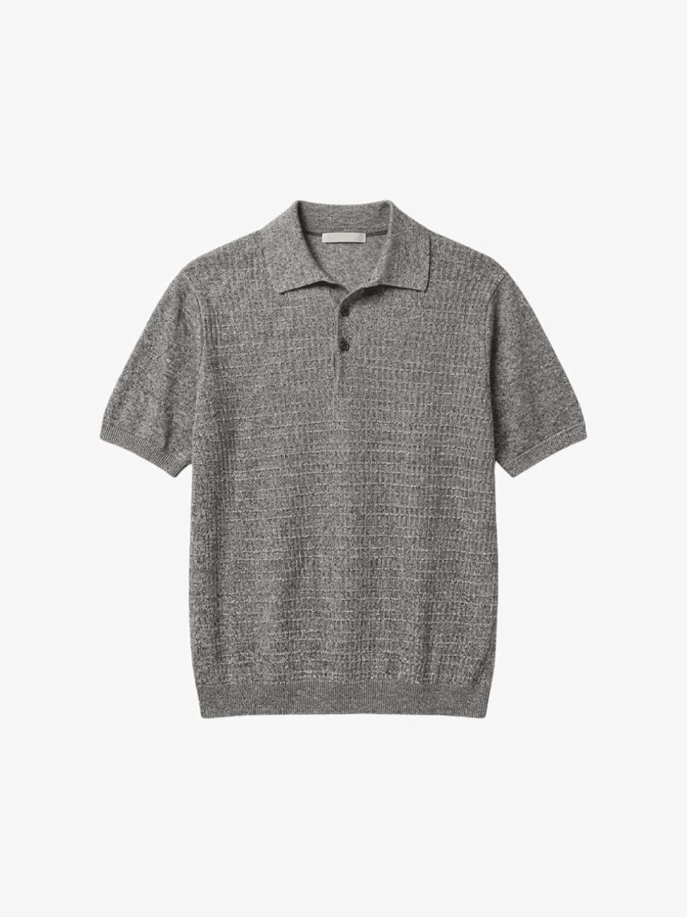 Maurizio Baldassari Knitted Stitch Polo Shirt Grau Herren