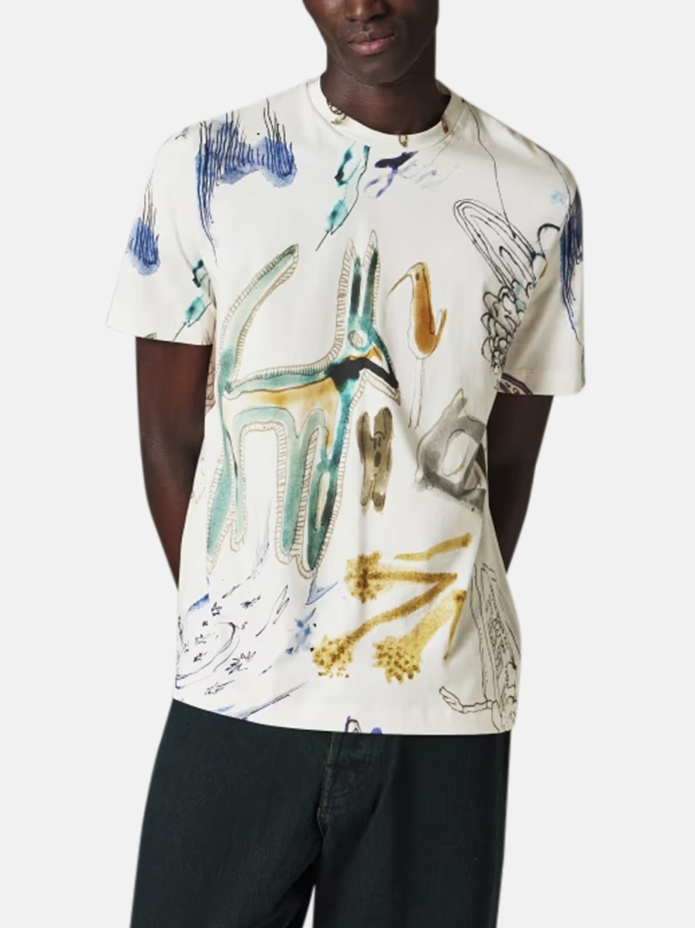Paul Smith Weißes T-Shirt mit „Little Beasts“  Herren