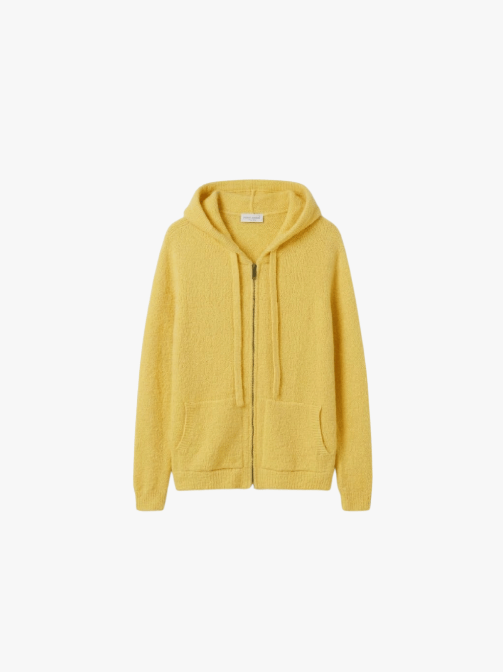 Roberto Collina Knit Zip Hoodie Yellow Men's