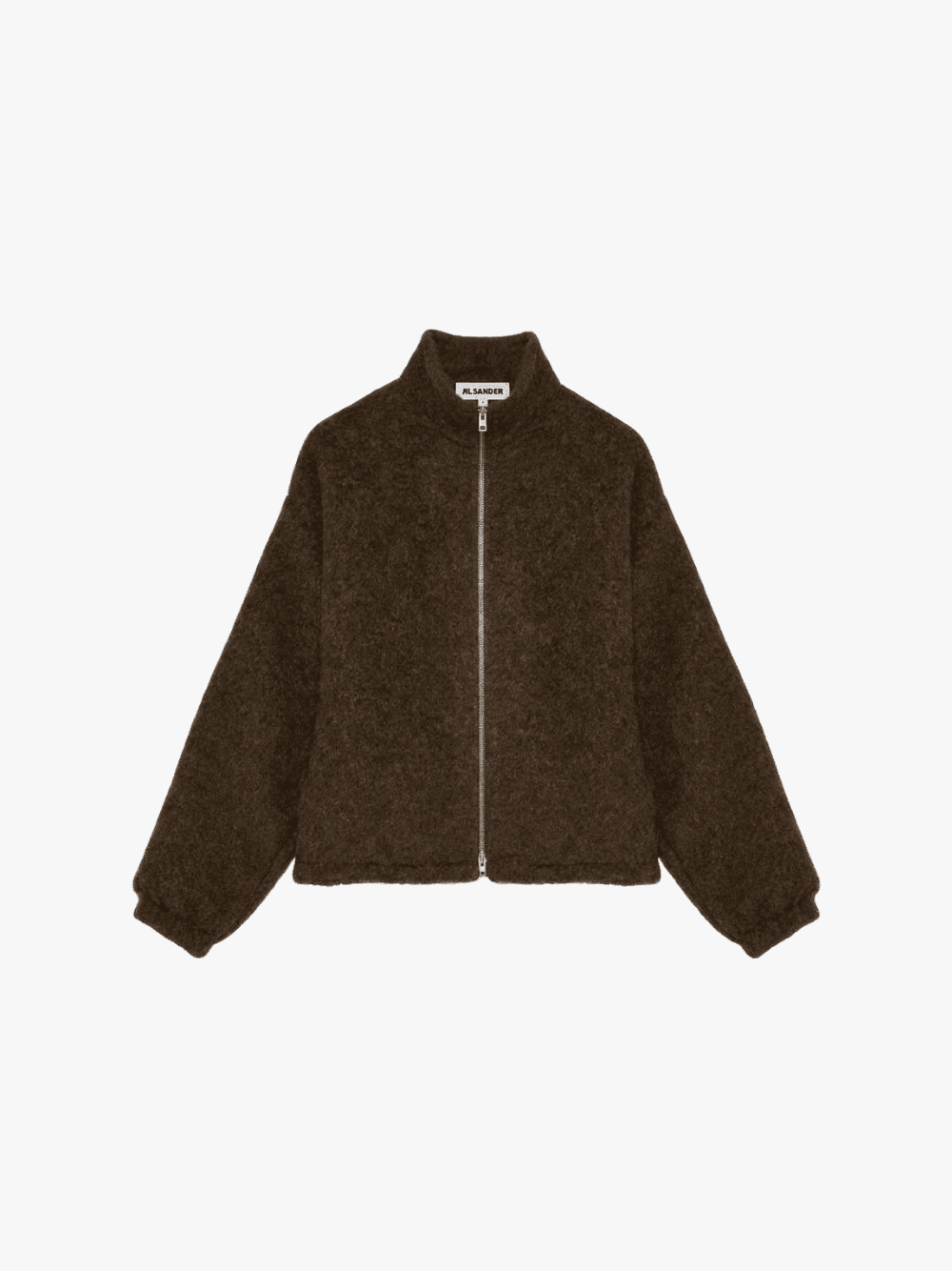 Jil Sander Fleece Jacke aus Wolle Braun Herren