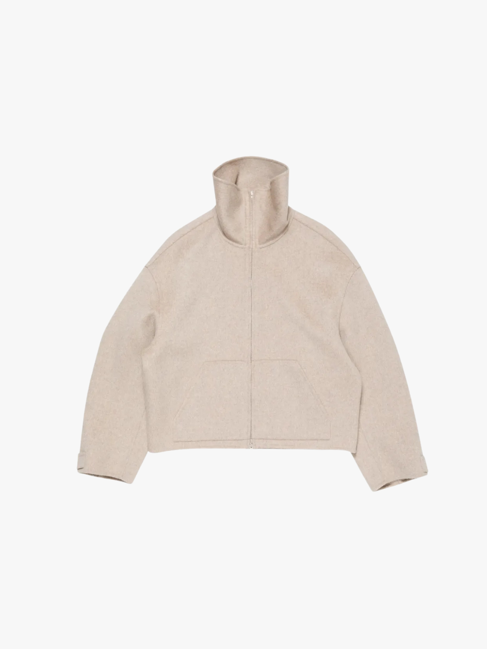 Acne Studios Hochgeschlossene, kurze Jacke Beige Damen