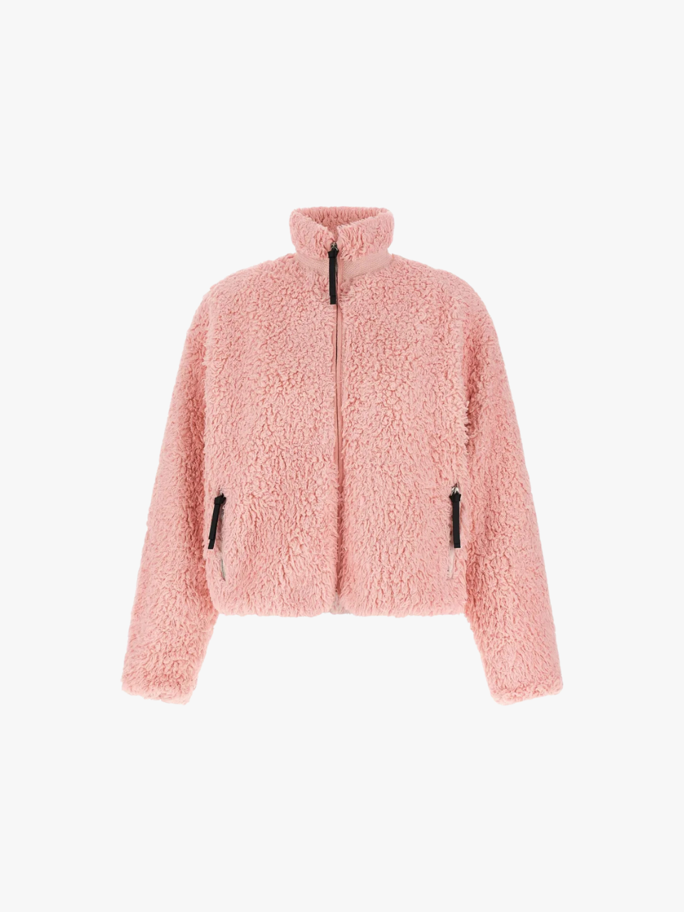 Jil Sander Jacke mit Reißverschluss vorne und Teddy-Effekt Pink Damen