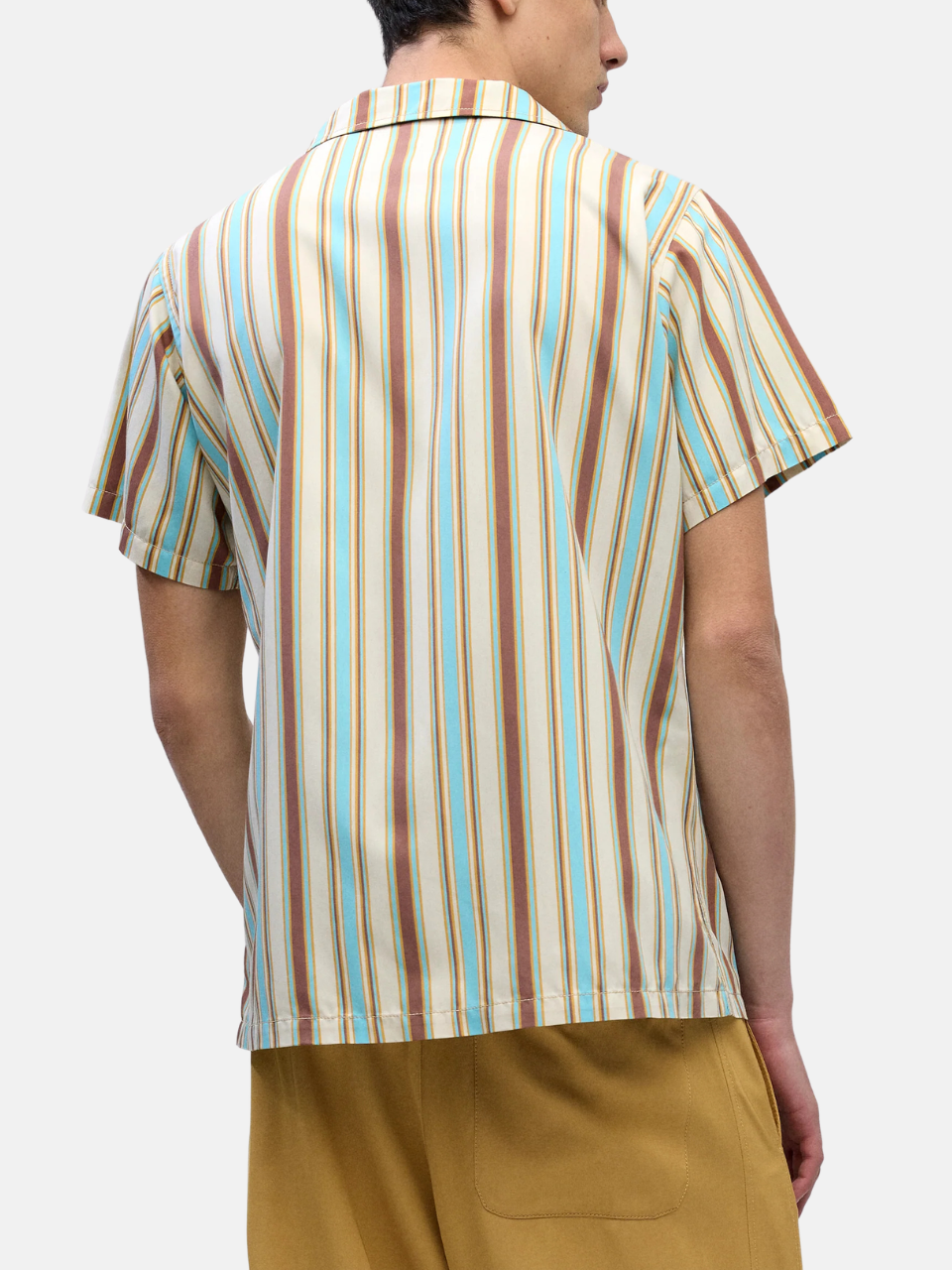 Sanderlak Short Sleeve Shirt Multi Stripe Herrenhemd