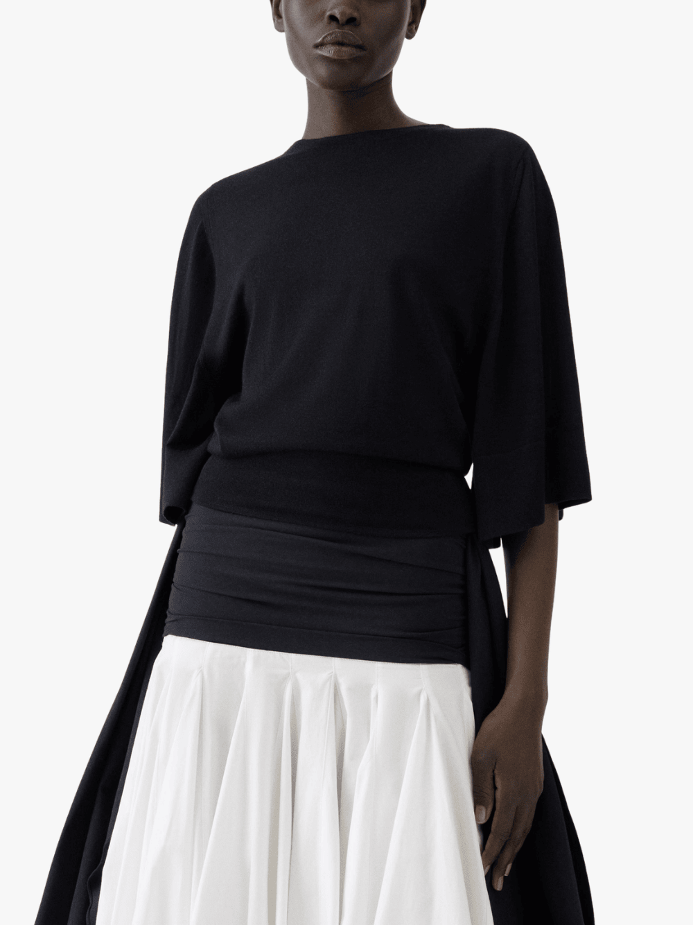 Jacquemus Mananco Drapiertes Top Schwarz Damen