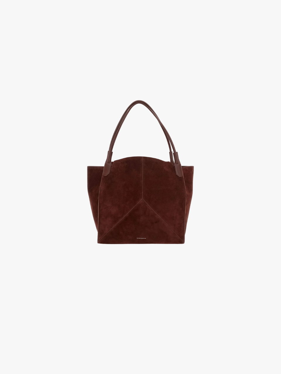 Victoria Beckham Victoria Tote Shopper aus Wildleder Schokobraun Damen