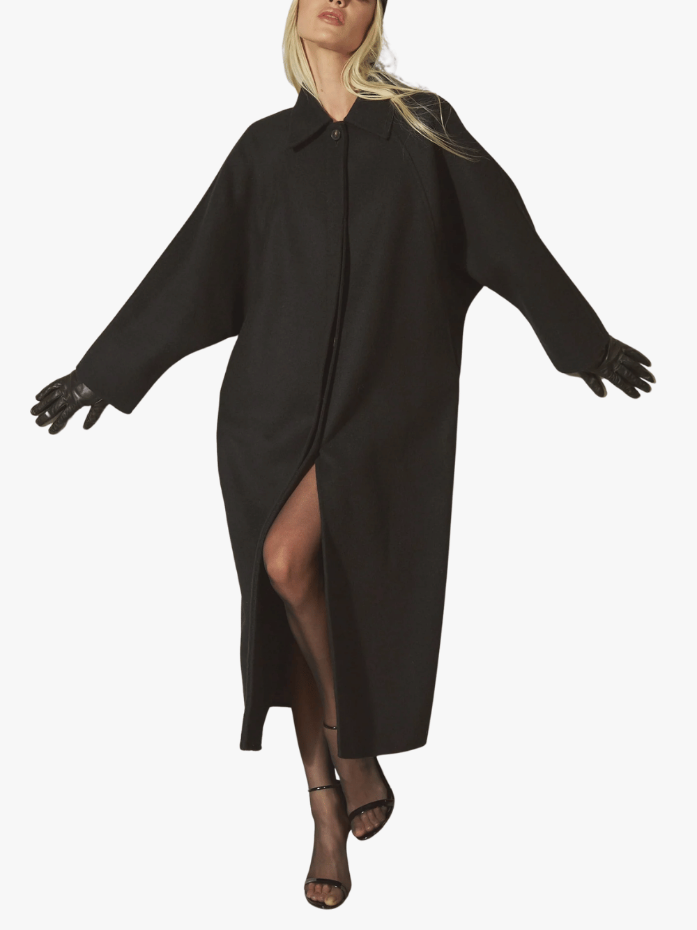 Auter Batwing Wool Coat Black Women's