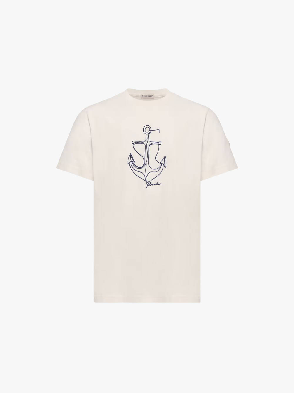 Moncler Embroidered Cotton T‑Shirt Weiß Herren