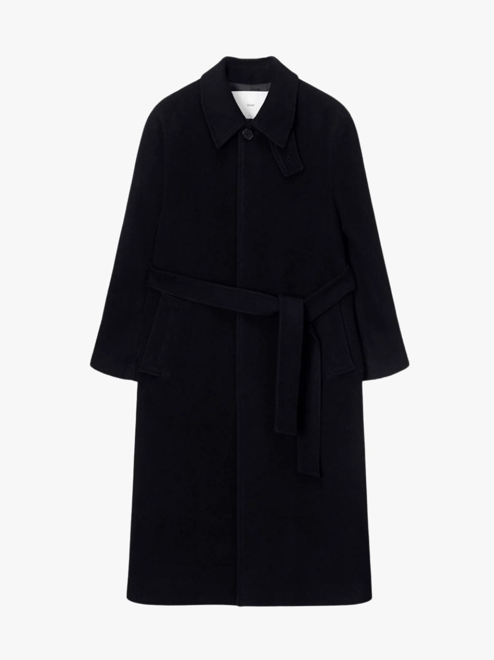 Dunst Belted Cashmere Mac Coat Schwarz Herren