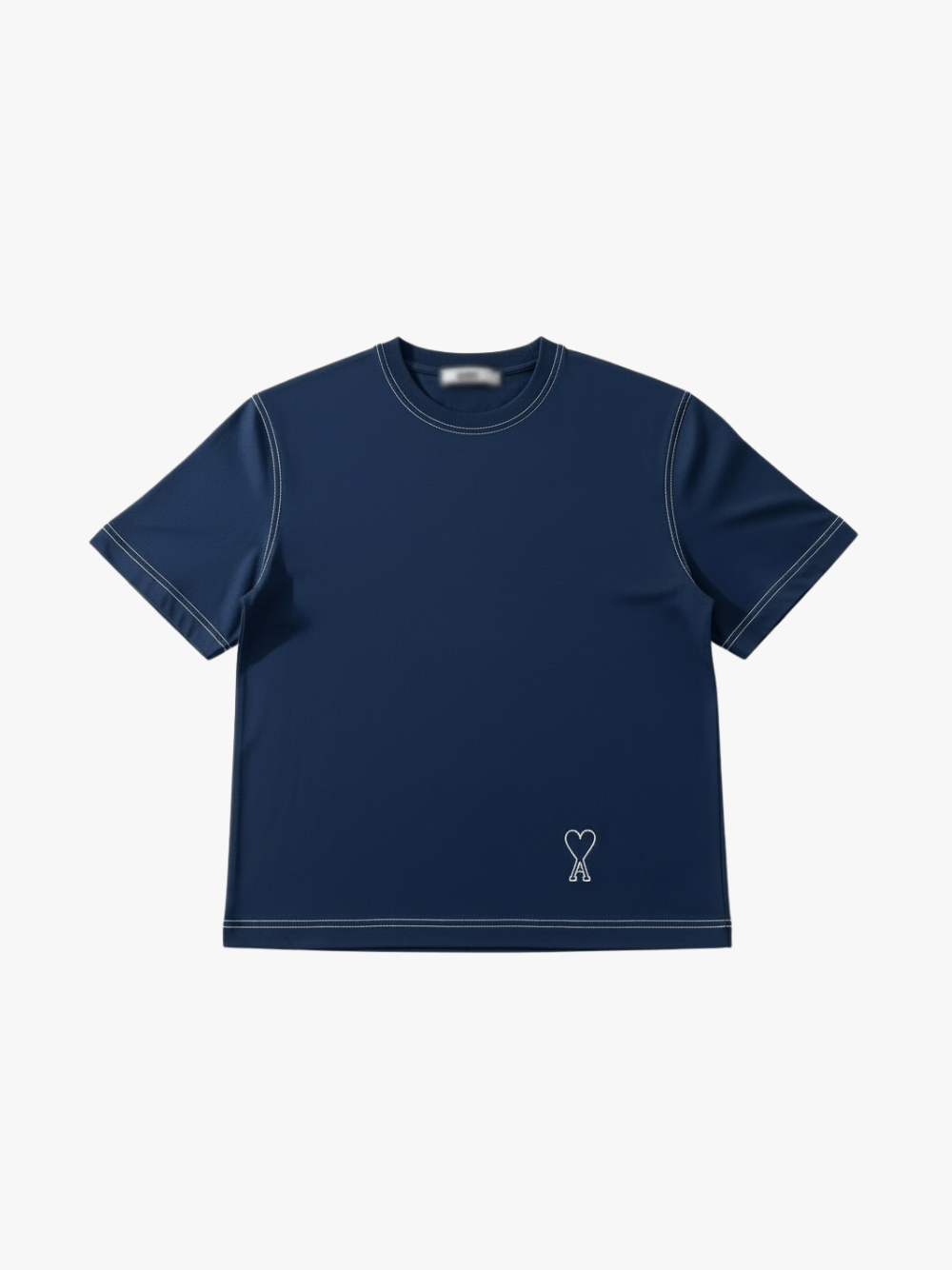 AMI de Coeur Kurz Ärme T-Shirt Blau Herren