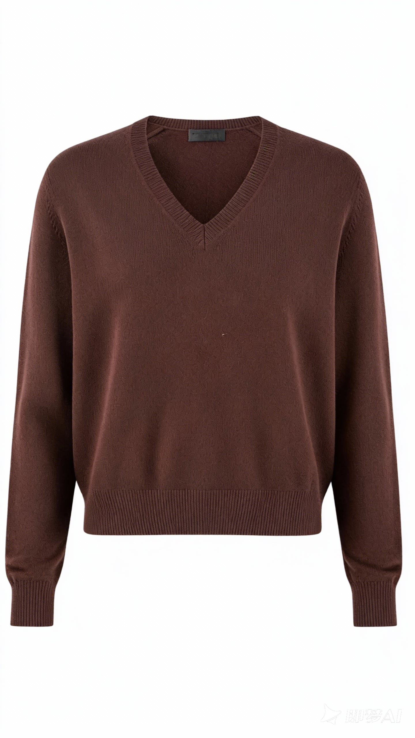 Nili Lotan Wine Red V-Neck Cashmere Sweater for Women