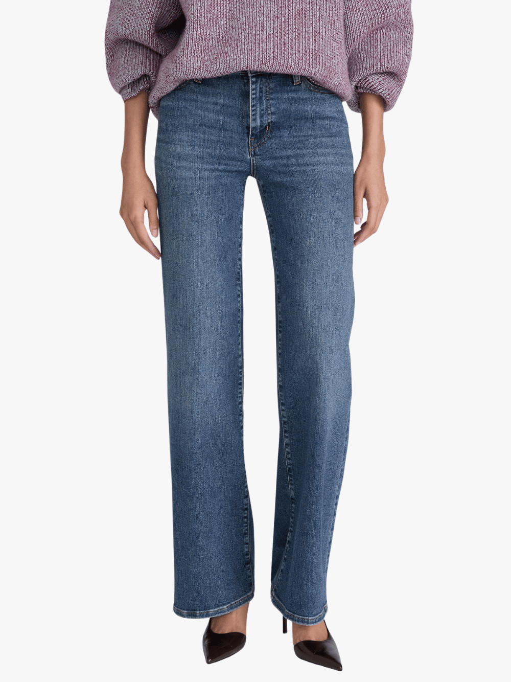 Frame Le Slim Palazzo Jeans Dunkelblau Damen