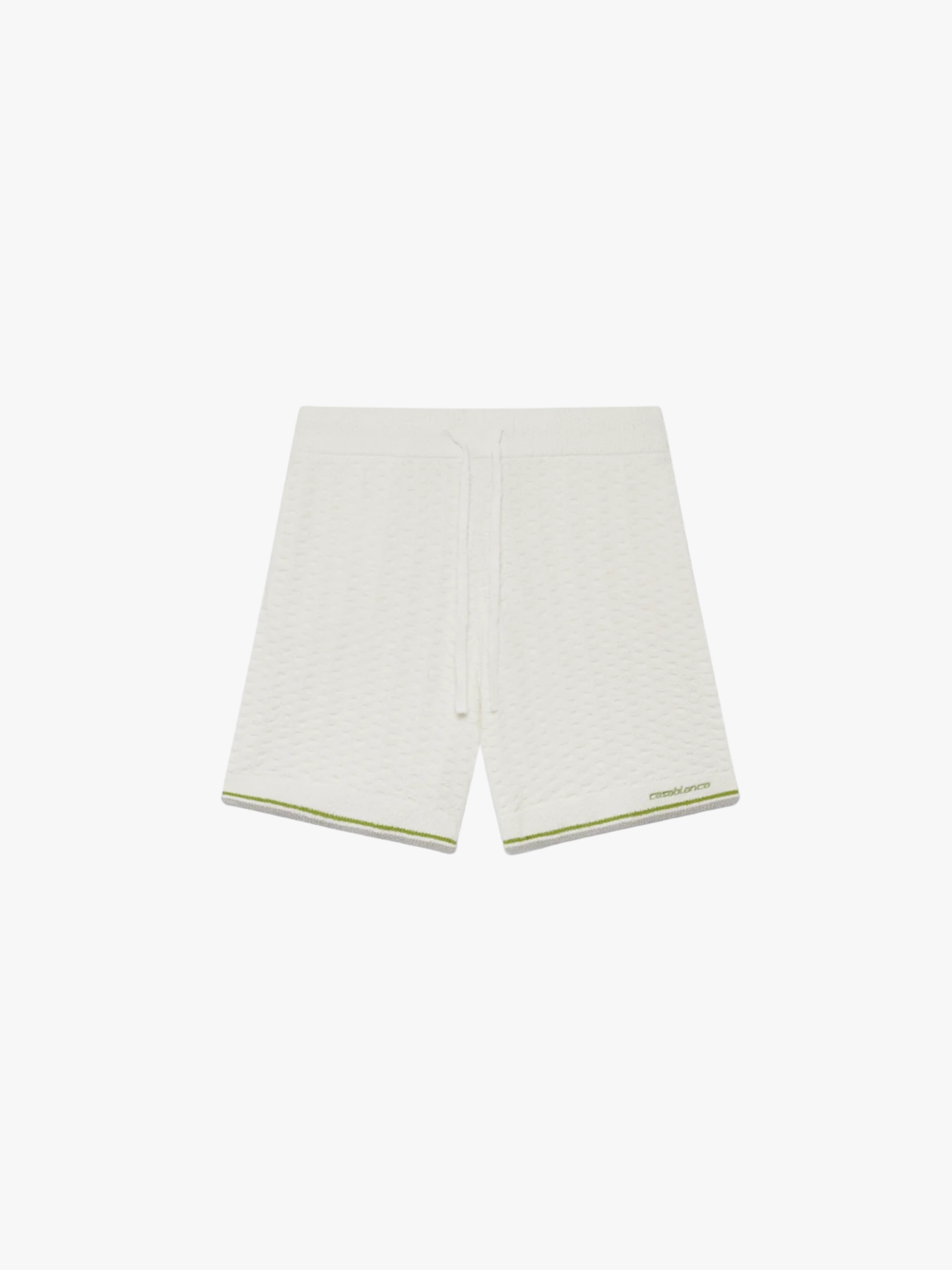 Casablanca Tennis Bouclé Shorts White Men