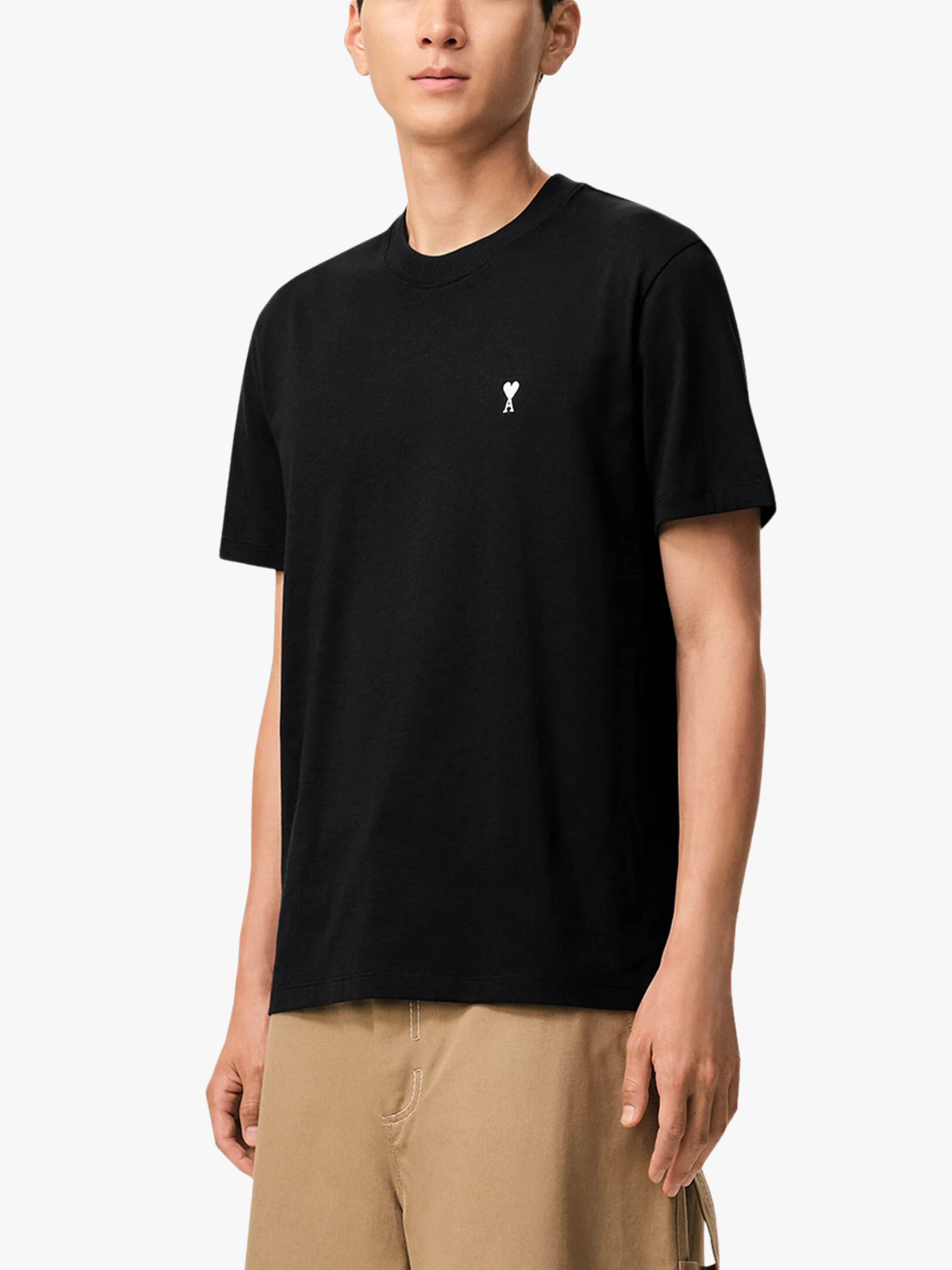 AMI Paris Black Ami de Coeur T-shirt Men
