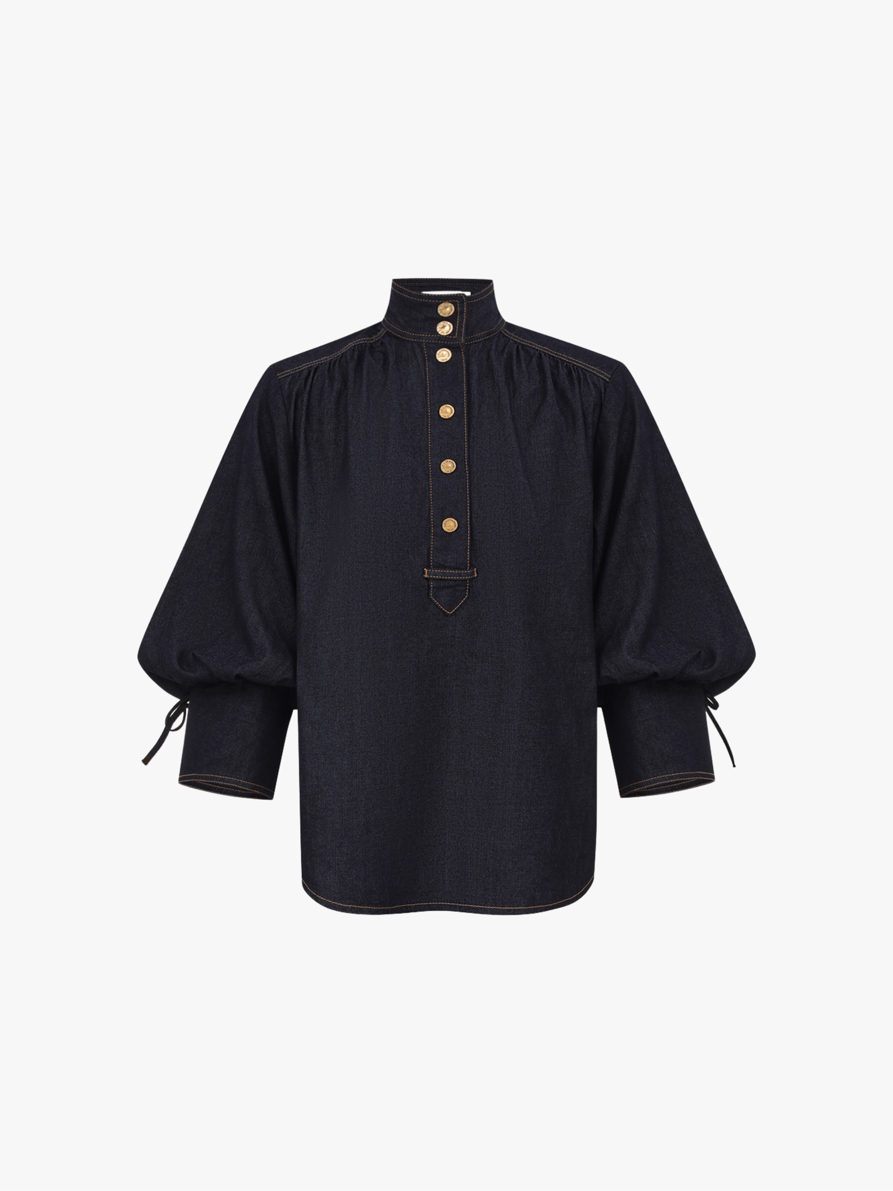Zimmermann Denim Billow Shirt Night Sky Damen
